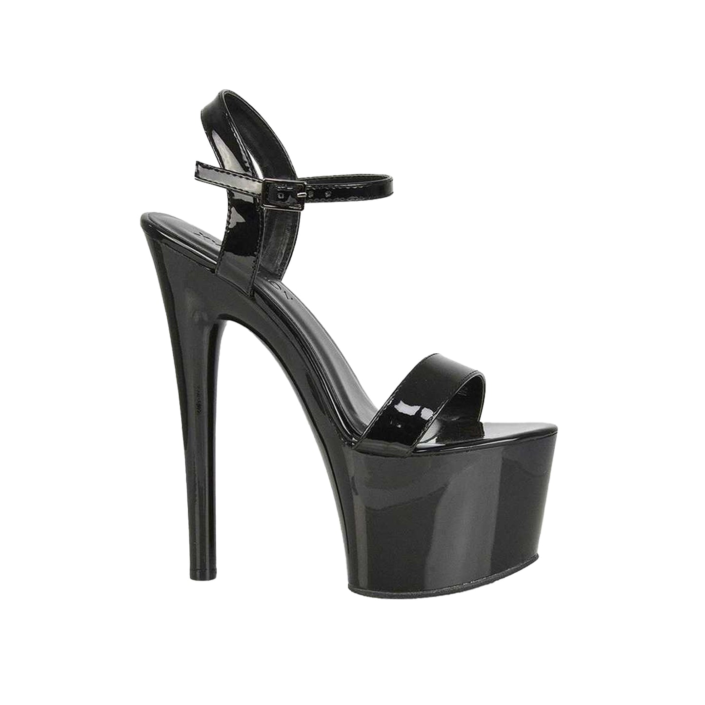Black - Back - XY London Womens-Ladies Matilda Patent Strappy Stiletto Heel High Heels