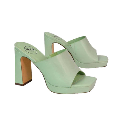 River Aqua - Lifestyle - XY London Womens-Ladies Presley High Block Heel Mule Sandals