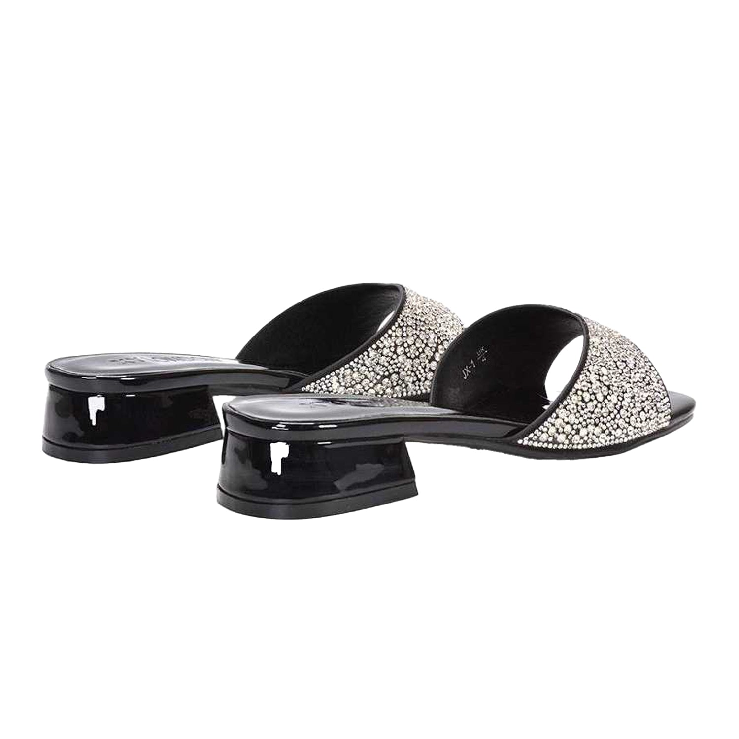 True Black - Back - XY London Womens-Ladies Erica Patent Mules