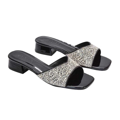 True Black - Lifestyle - XY London Womens-Ladies Erica Patent Mules