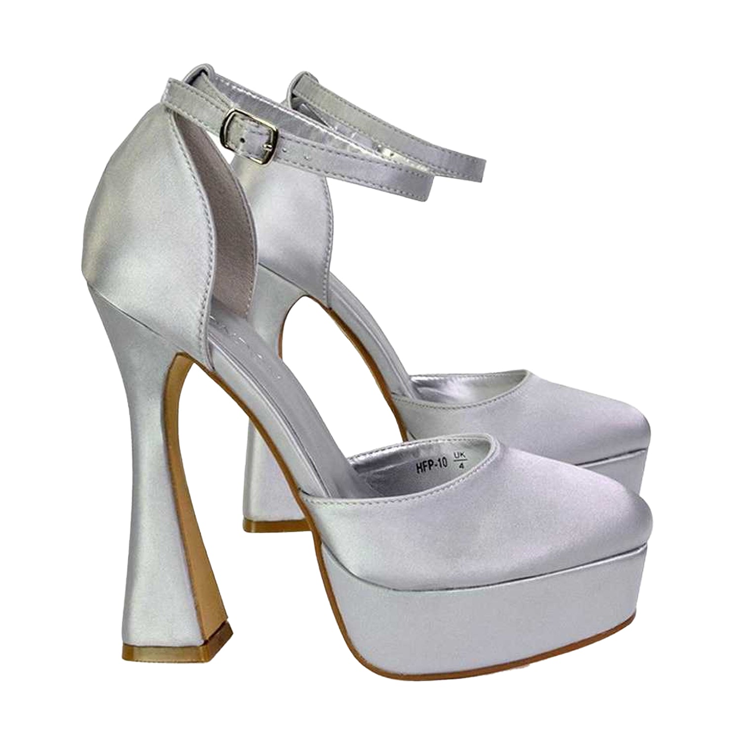 Silver - Lifestyle - XY London Womens-Ladies Leonardo High Heel Court Shoes