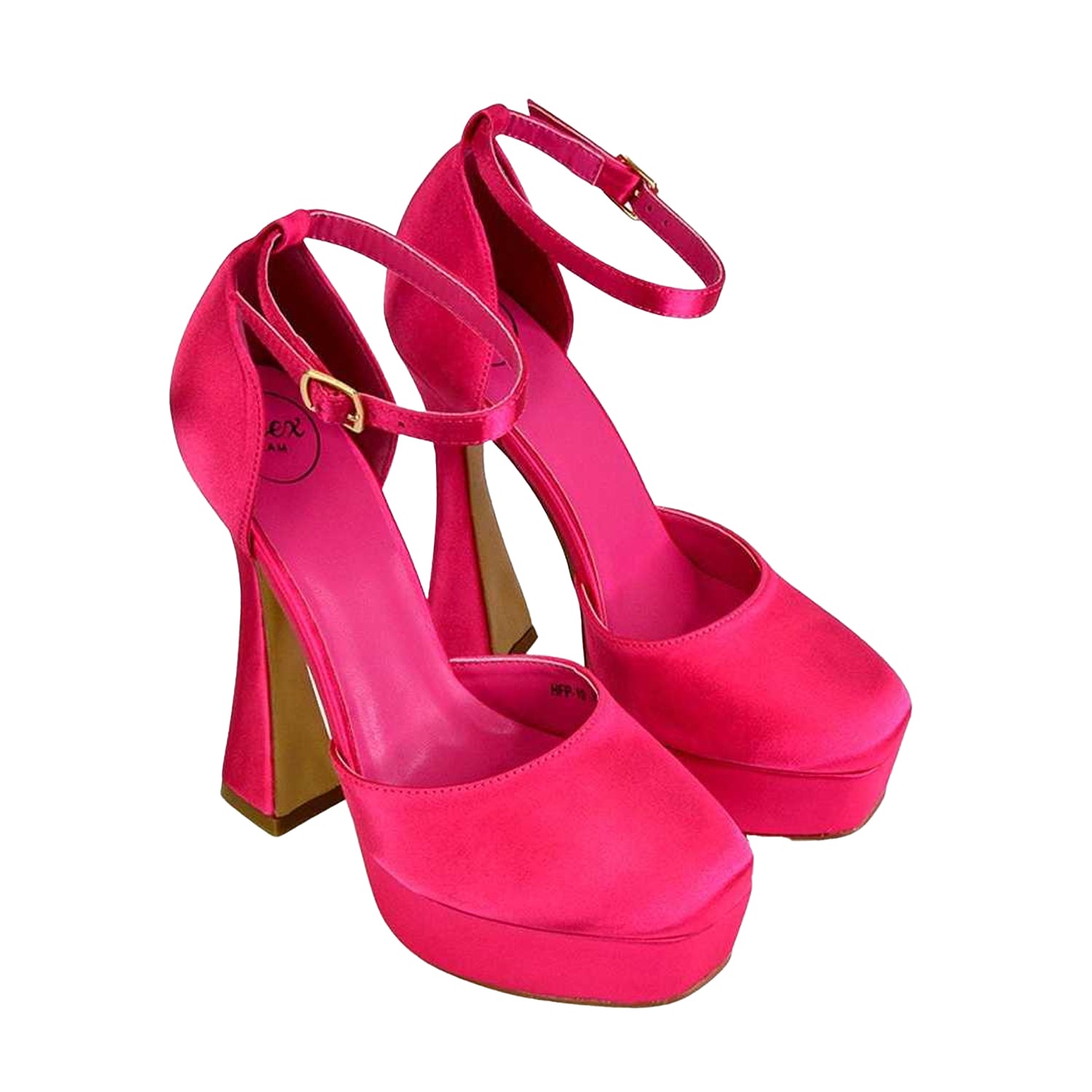 Fuchsia - Front - XY London Womens-Ladies Leonardo High Heel Court Shoes