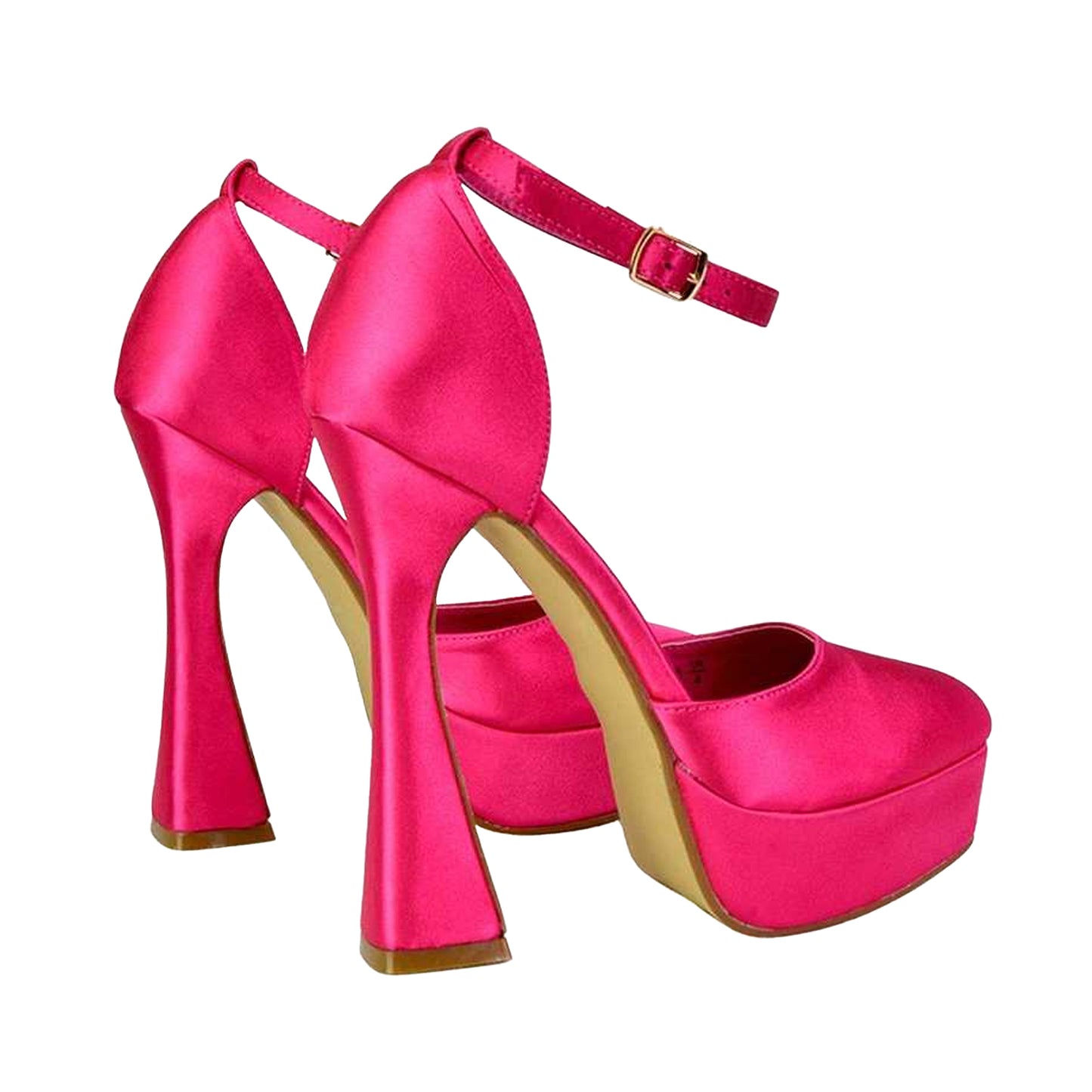 Fuchsia - Back - XY London Womens-Ladies Leonardo High Heel Court Shoes