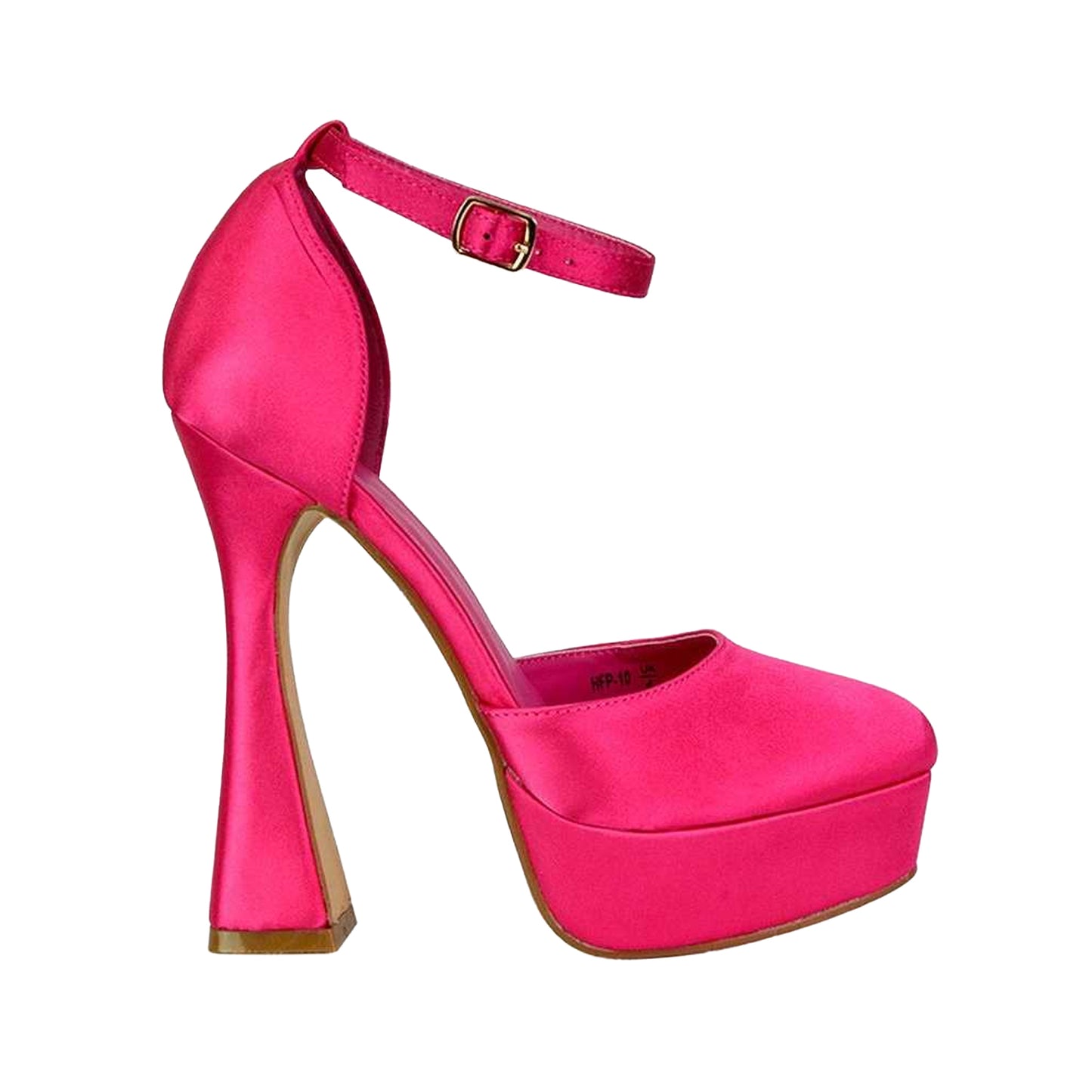 Fuchsia - Side - XY London Womens-Ladies Leonardo High Heel Court Shoes