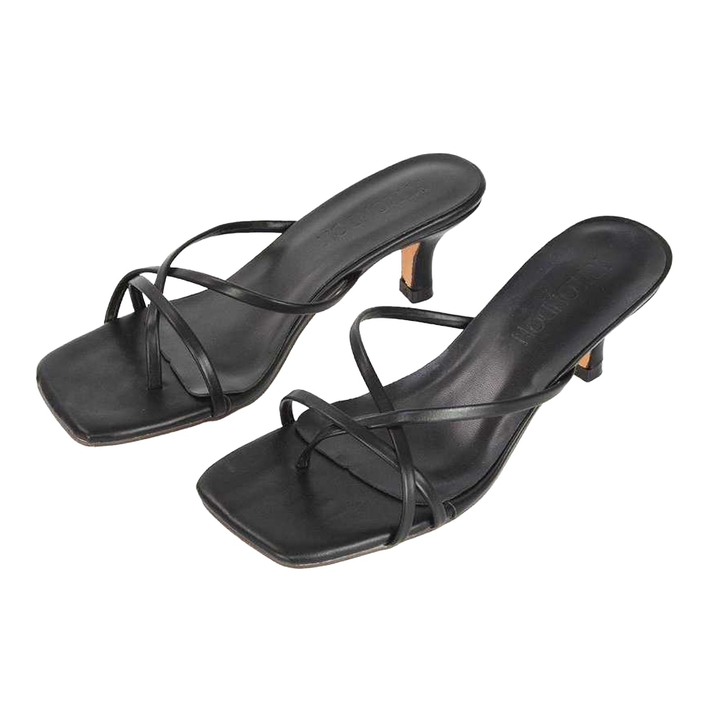 Black - Lifestyle - XY London Womens-Ladies Dream Kitten Heel Mules