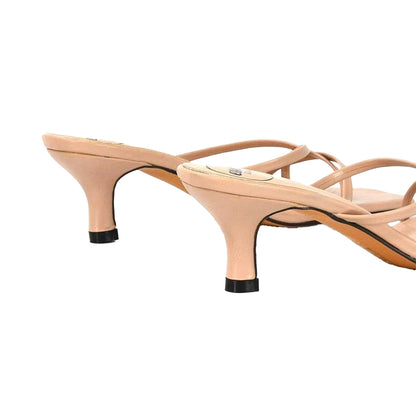 Nude - Back - XY London Womens-Ladies Dream Kitten Heel Mules