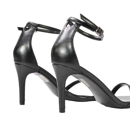 Black - Back - XY London Womens-Ladies Emma High Stiletto Heel Sandals