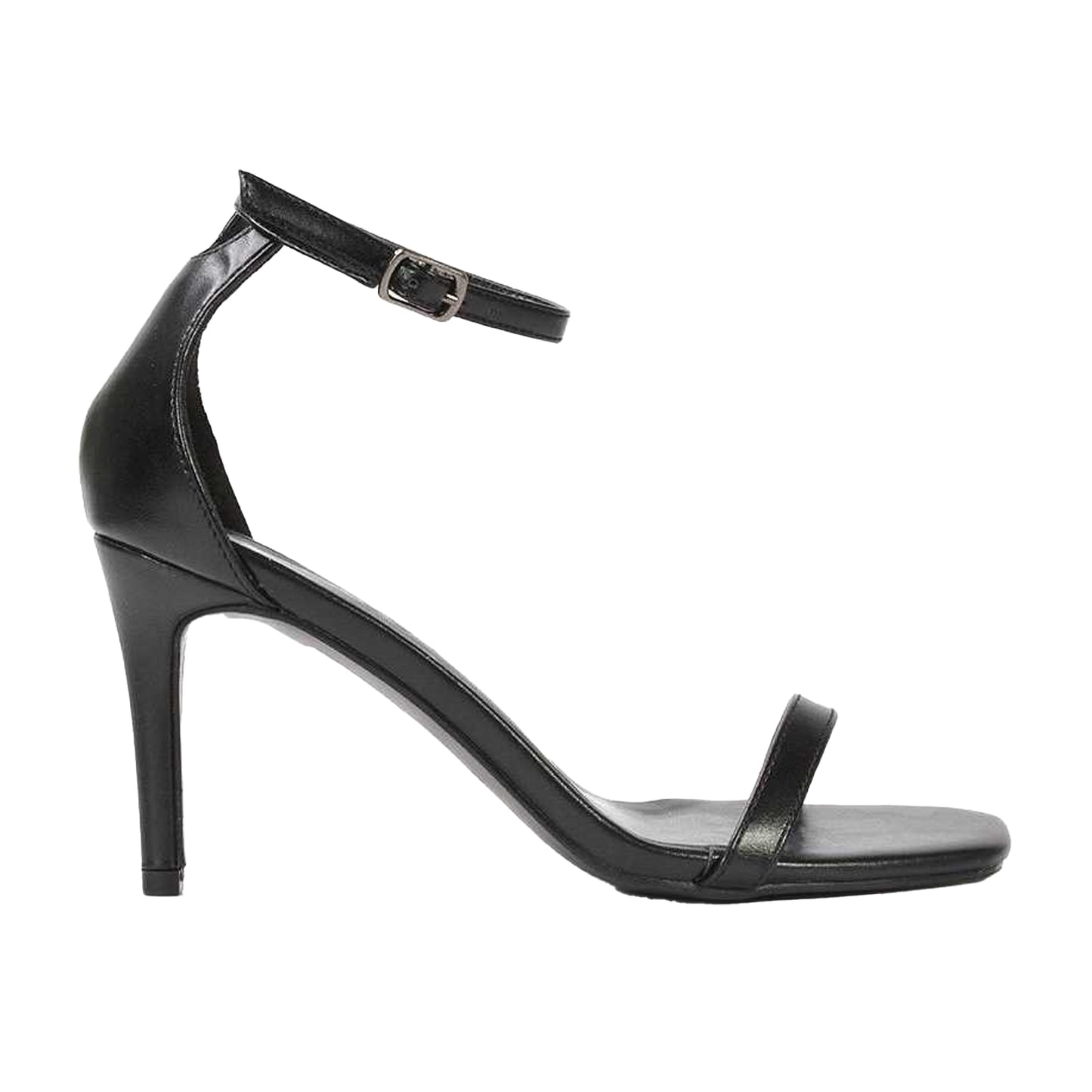 Black - Side - XY London Womens-Ladies Emma High Stiletto Heel Sandals