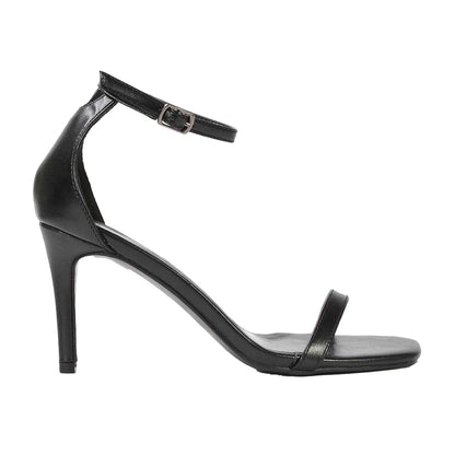 Black - Side - XY London Womens-Ladies Emma High Stiletto Heel Sandals