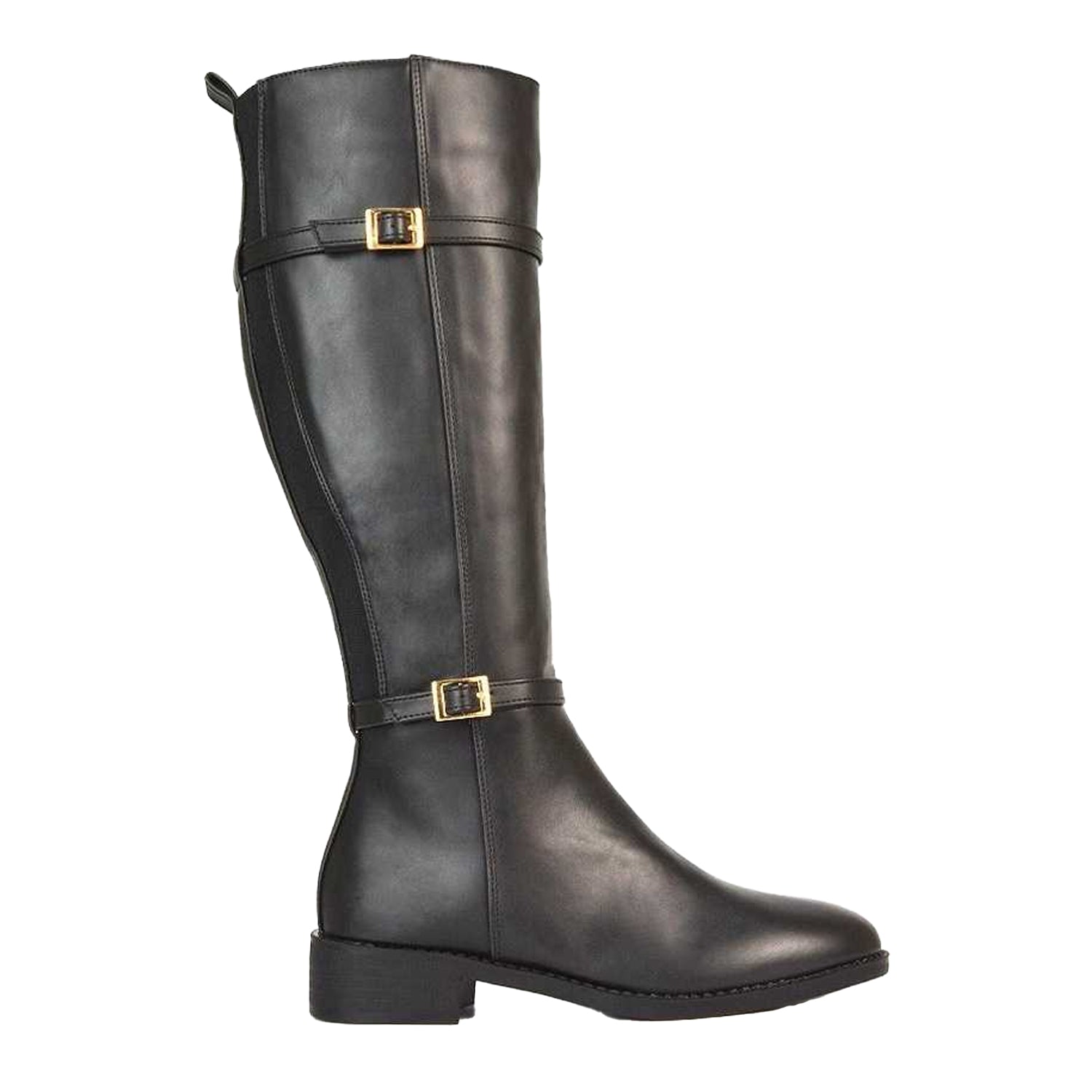 Black - Side - XY London Womens-Ladies Ellis Knee-High Boots