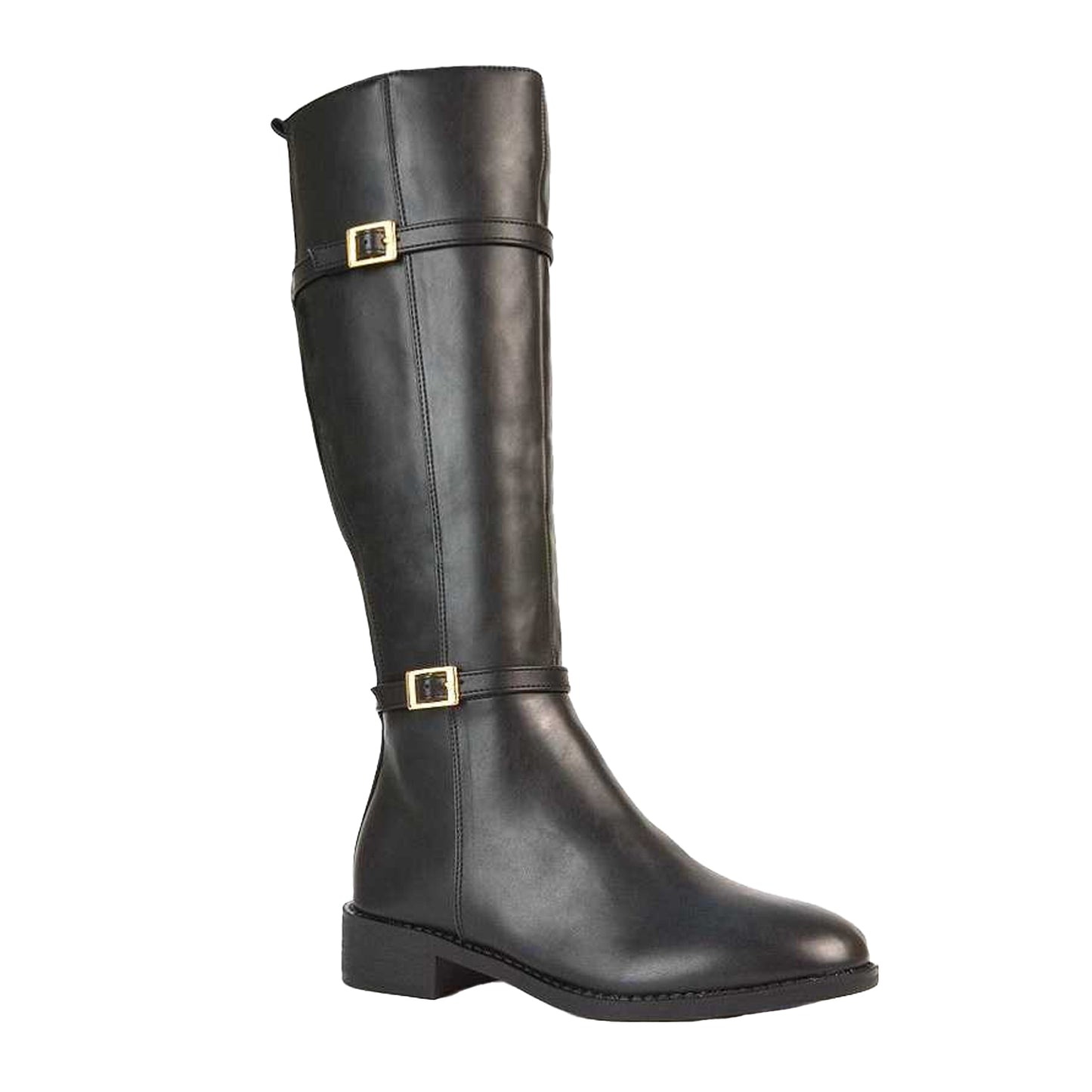 Black - Front - XY London Womens-Ladies Ellis Knee-High Boots