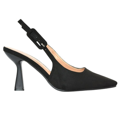 Jet Black - Side - XY London Womens-Ladies Betty Stiletto Heel High Heels