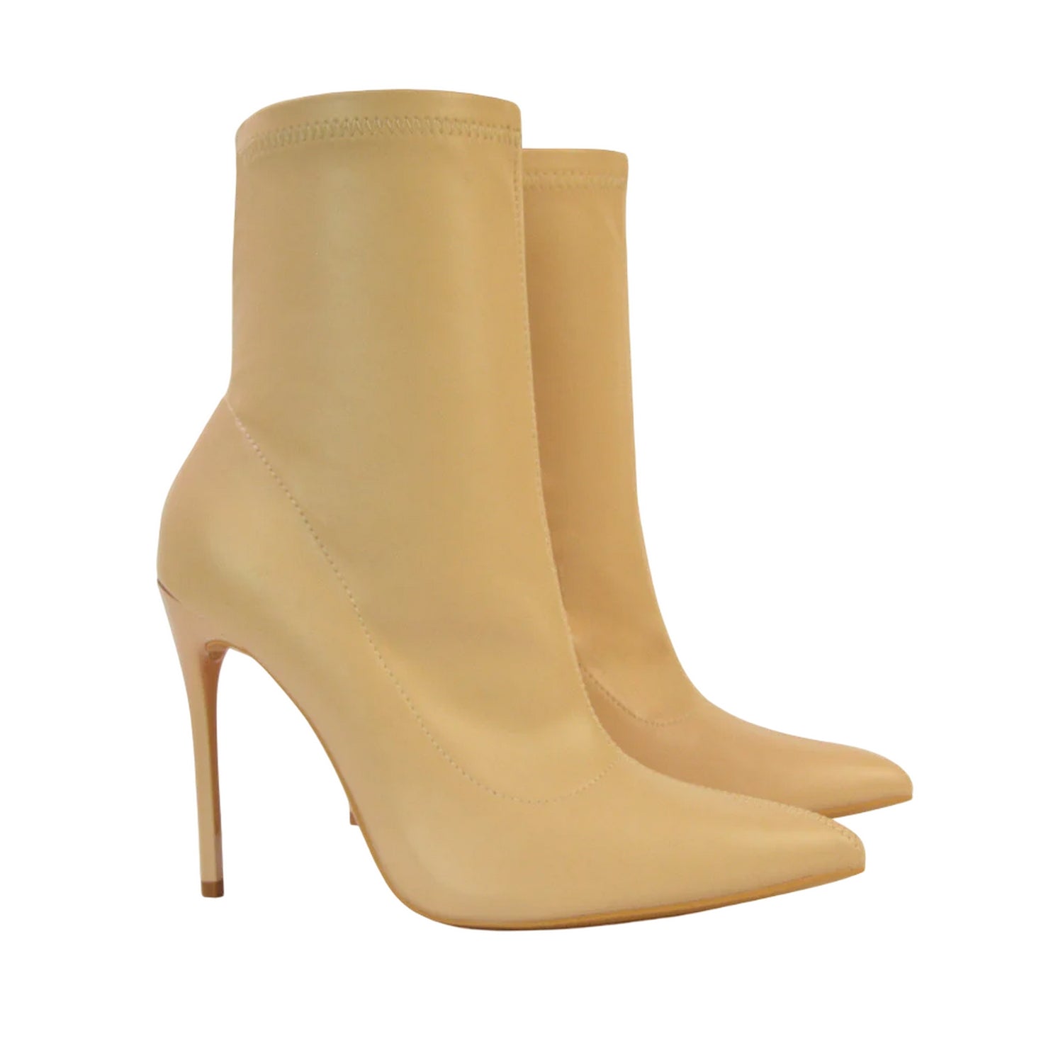 Nude - Lifestyle - XY London Womens-Ladies Felix Stretch Pointed Stiletto Heel Ankle Boots