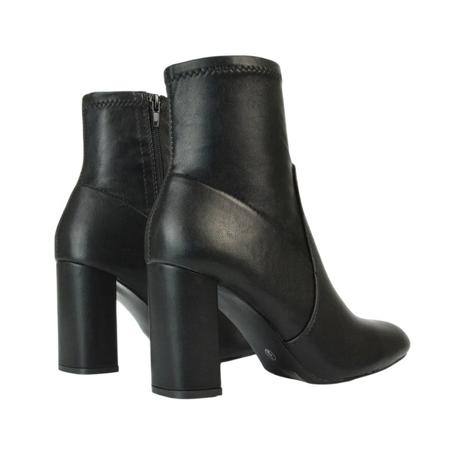 Black - Back - XY London Womens-Ladies Harleigh Stretch High Rise Sock Ankle Boots