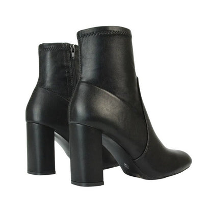 Black - Back - XY London Womens-Ladies Harleigh Stretch High Rise Sock Ankle Boots