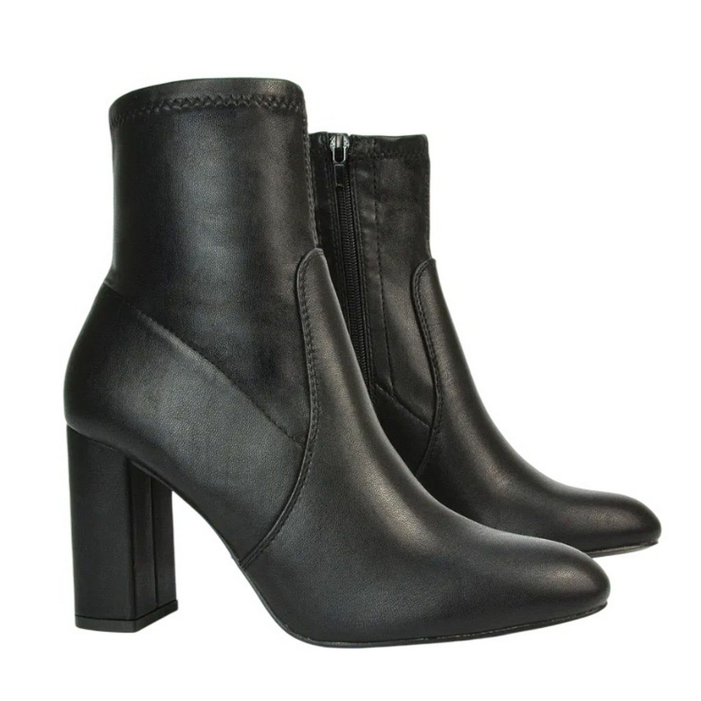 Black - Lifestyle - XY London Womens-Ladies Harleigh Stretch High Rise Sock Ankle Boots