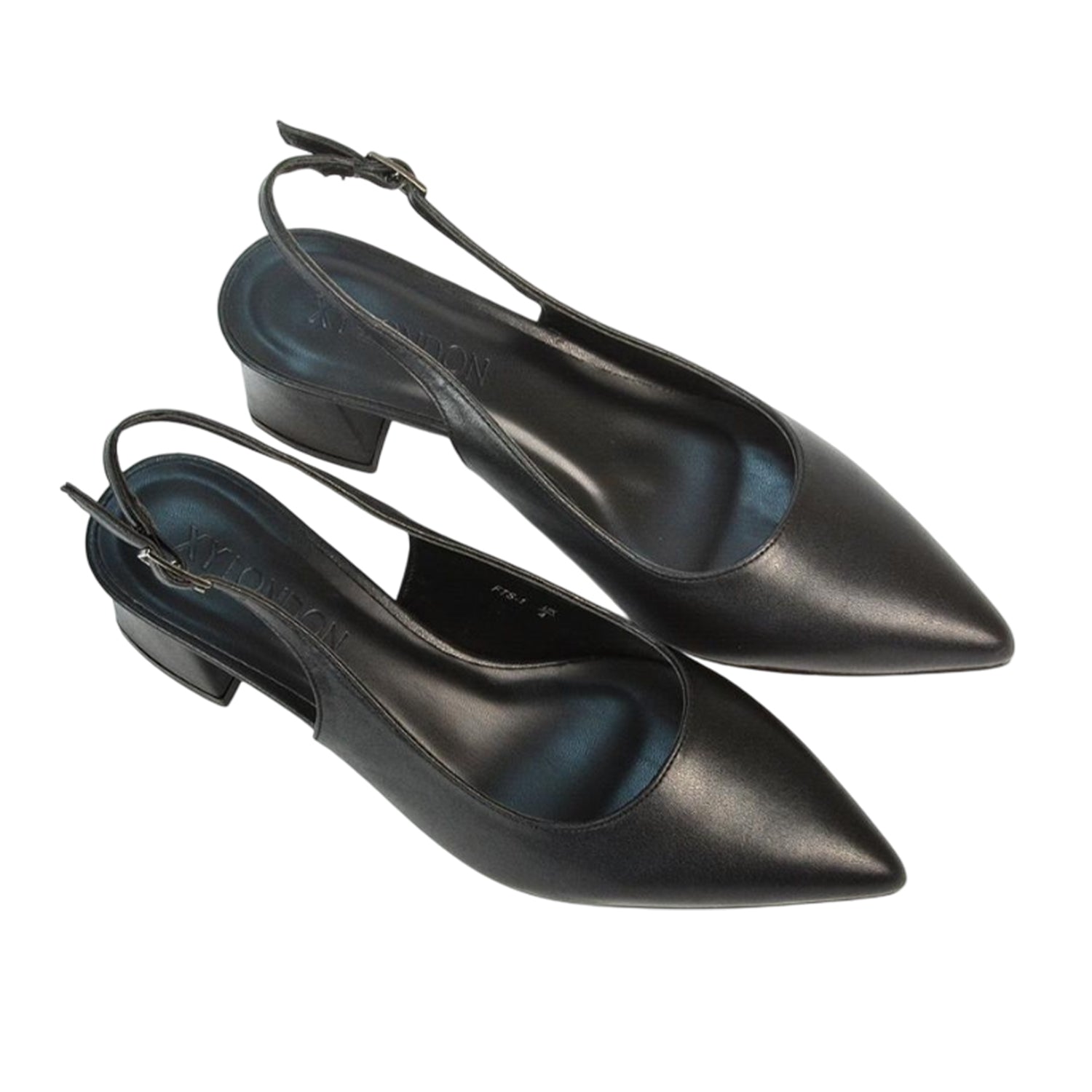 Black - Lifestyle - XY London Womens-Ladies Becky Sling Back Court Shoes