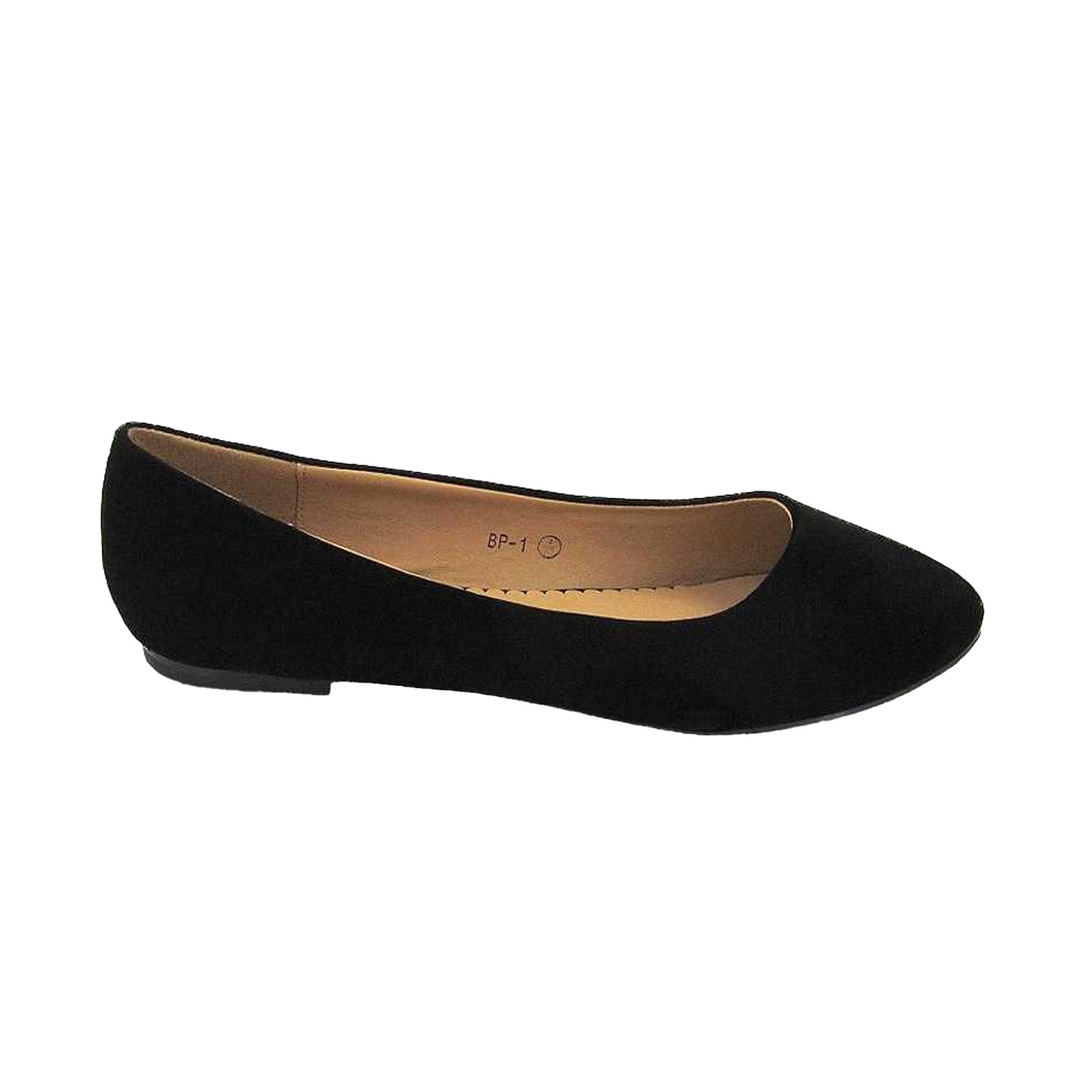 Jet Black - Side - XY London Womens-Ladies Maleficent Ballerina Flats