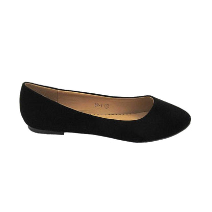 Jet Black - Side - XY London Womens-Ladies Maleficent Ballerina Flats