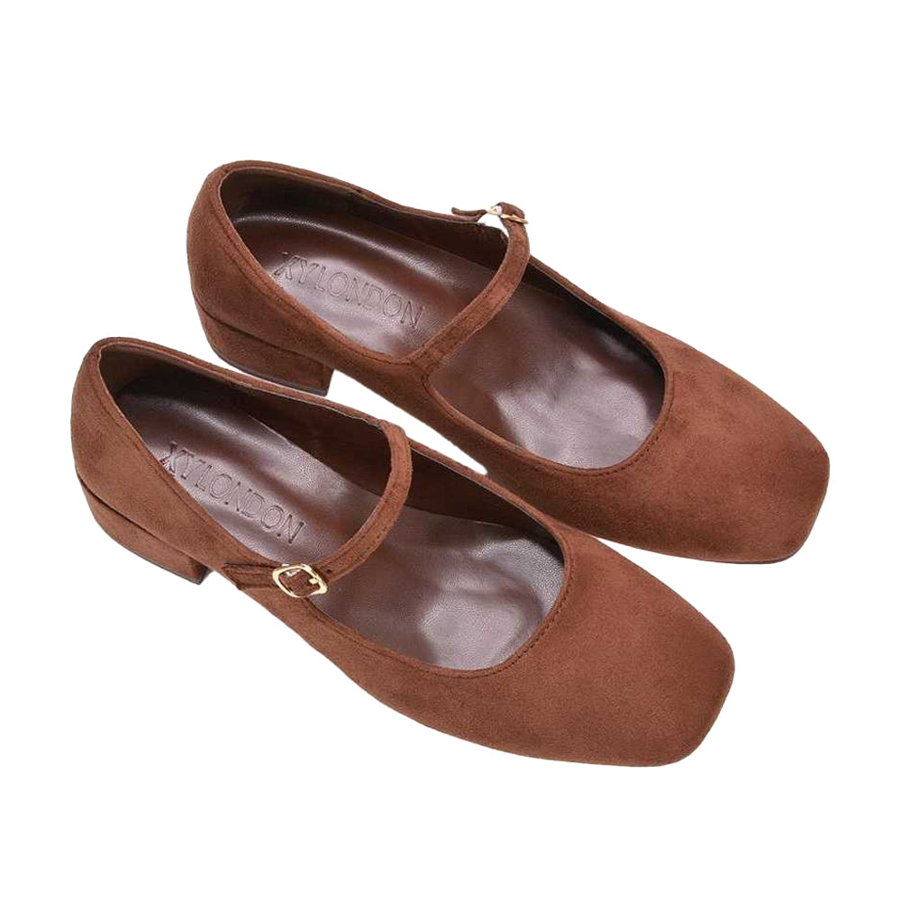 Brown - Lifestyle - XY London Womens-Ladies Jenna Court Shoes