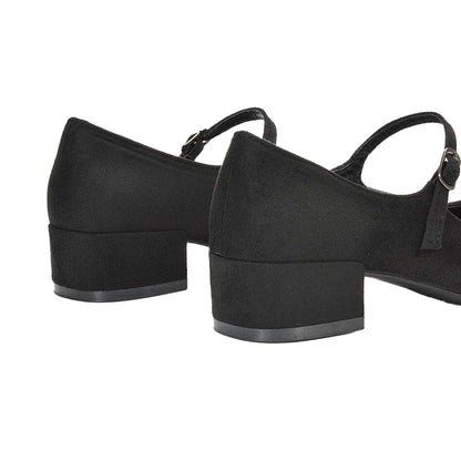 Jet Black - Back - XY London Womens-Ladies Jenna Court Shoes