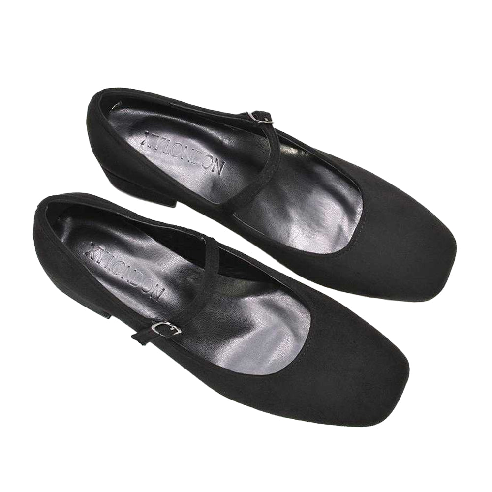 Jet Black - Lifestyle - XY London Womens-Ladies Jenna Court Shoes