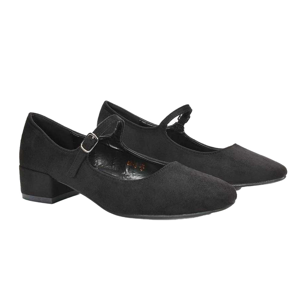 Jet Black - Pack Shot - XY London Womens-Ladies Jenna Court Shoes
