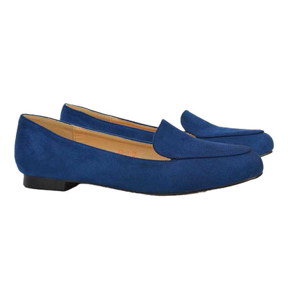 Navy - Lifestyle - XY London Womens-Ladies Ashleen Low Block Heel Ballerina Flats