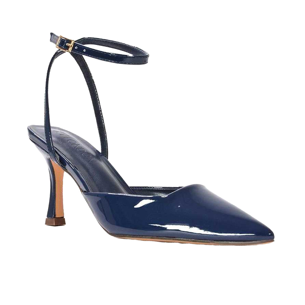 Navy - Back - XY London Womens-Ladies Lacey May Court Shoes