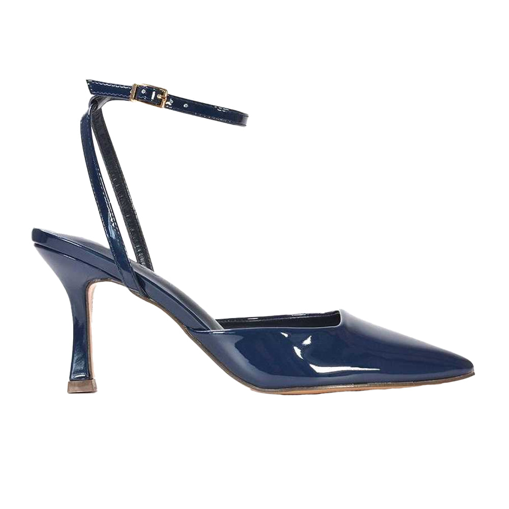 Navy - Lifestyle - XY London Womens-Ladies Lacey May Court Shoes