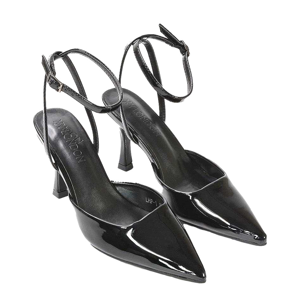 True Black - Lifestyle - XY London Womens-Ladies Lacey May Court Shoes