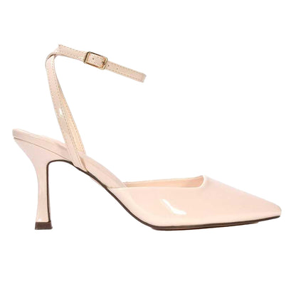 Nude - Side - XY London Womens-Ladies Lacey May Court Shoes