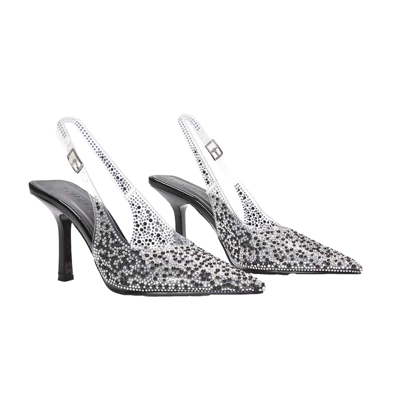 Black - Lifestyle - XY London Womens-Ladies Pauline Perspex High Heels