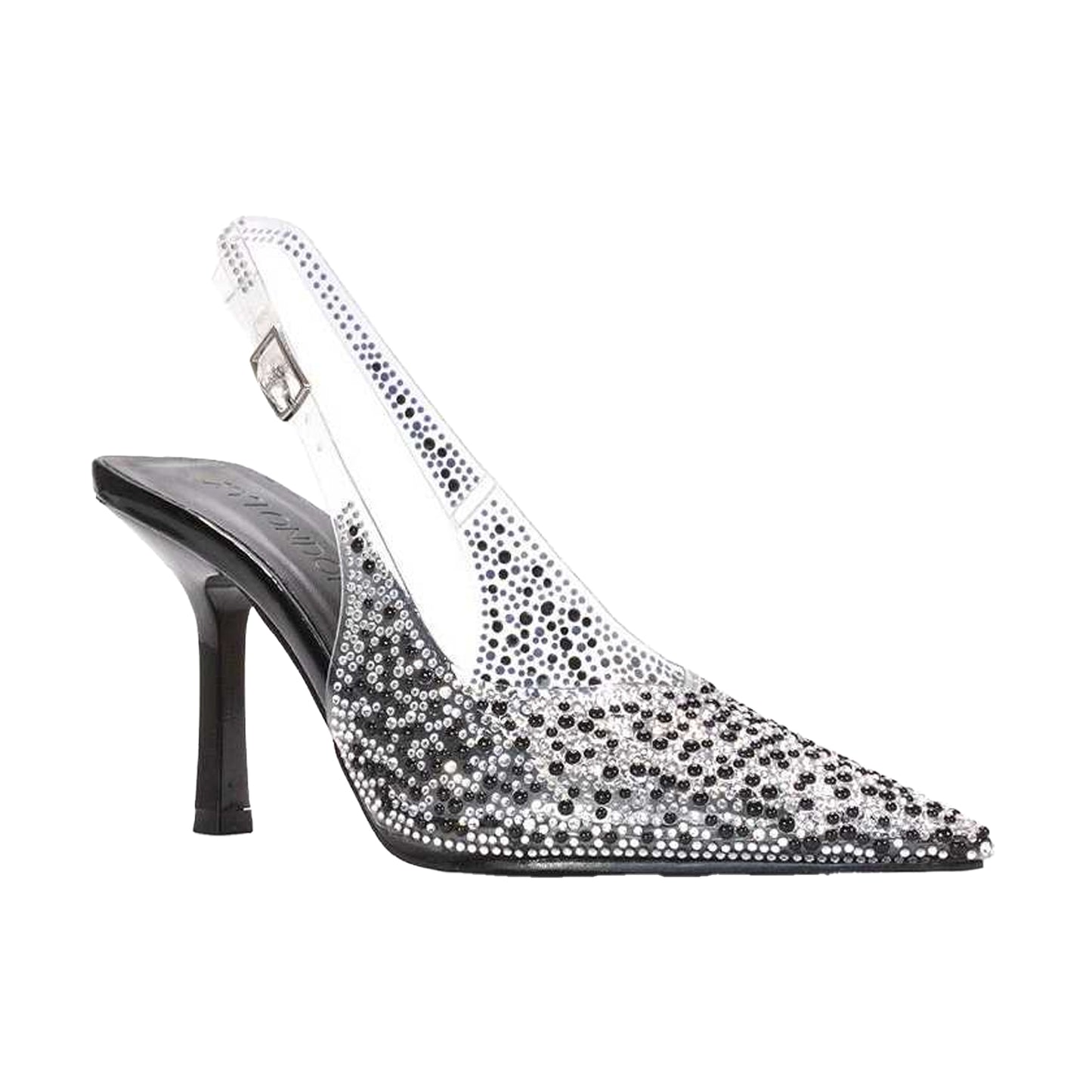 Black - Front - XY London Womens-Ladies Pauline Perspex High Heels