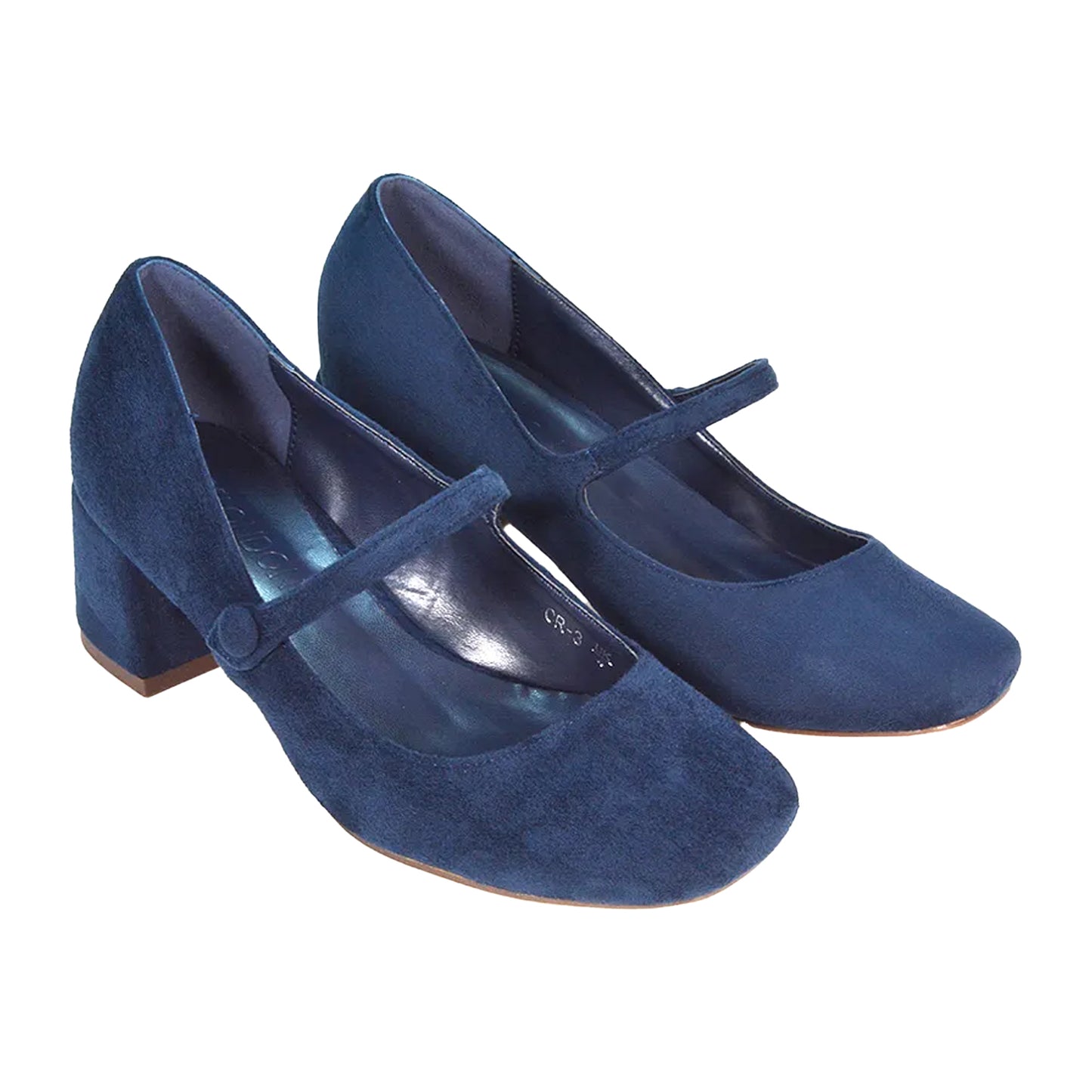 Navy - Lifestyle - XY London Womens-Ladies Leneka Low Block Heel Court Shoes