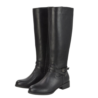 Black - Lifestyle - XY London Womens-Ladies Everly Flat Knee-High Boots