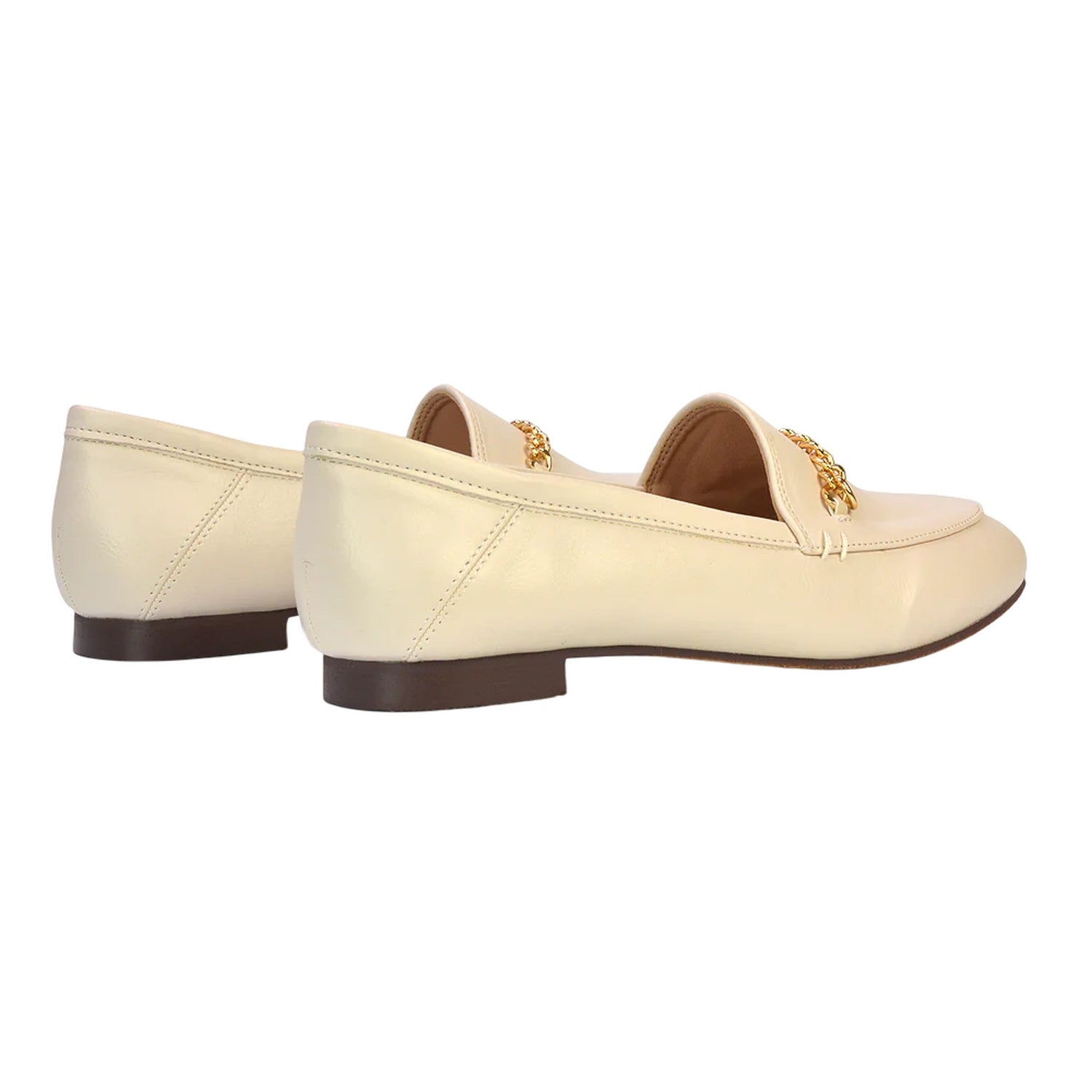 Nude - Back - XY London Womens-Ladies Tessah Chain Detail Flat Loafers