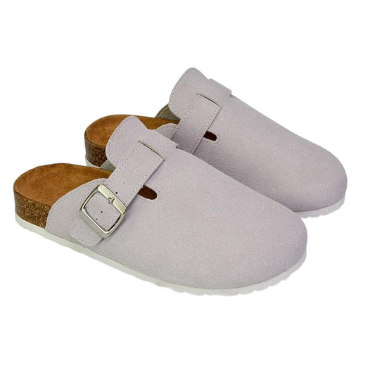 White - Front - XY London Womens-Ladies Lucy Cork Slip-on Flat Mules