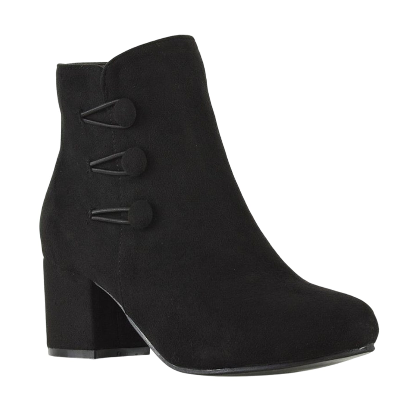 Jet Black - Lifestyle - XY London Womens-Ladies Ruth Button Ankle Boots