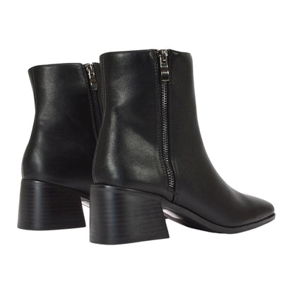 Black - Back - XY London Womens-Ladies Willow Square Toe Ankle Boots