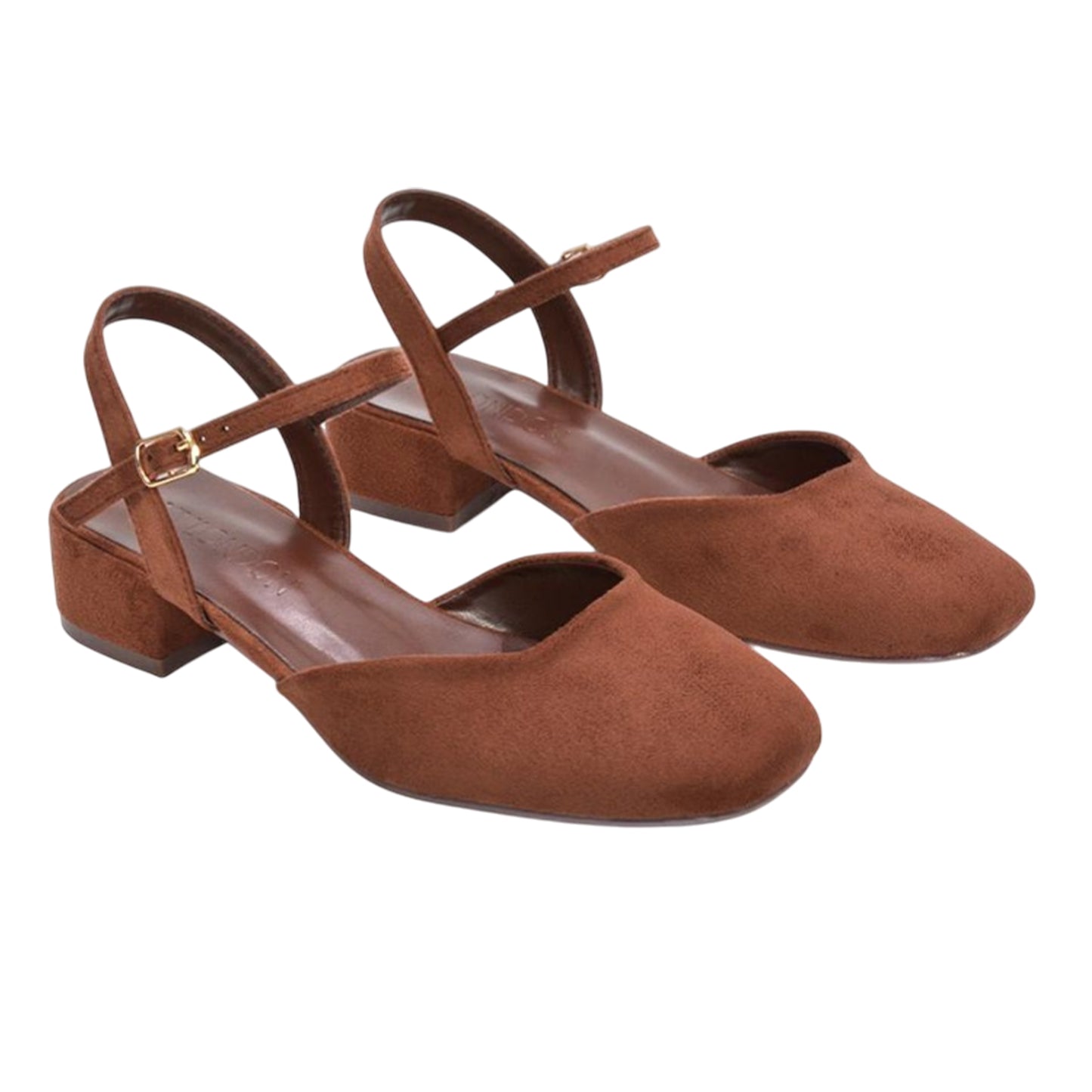 Brown - Lifestyle - XY London Womens-Ladies Hilary Strappy Low Heel Court Shoes