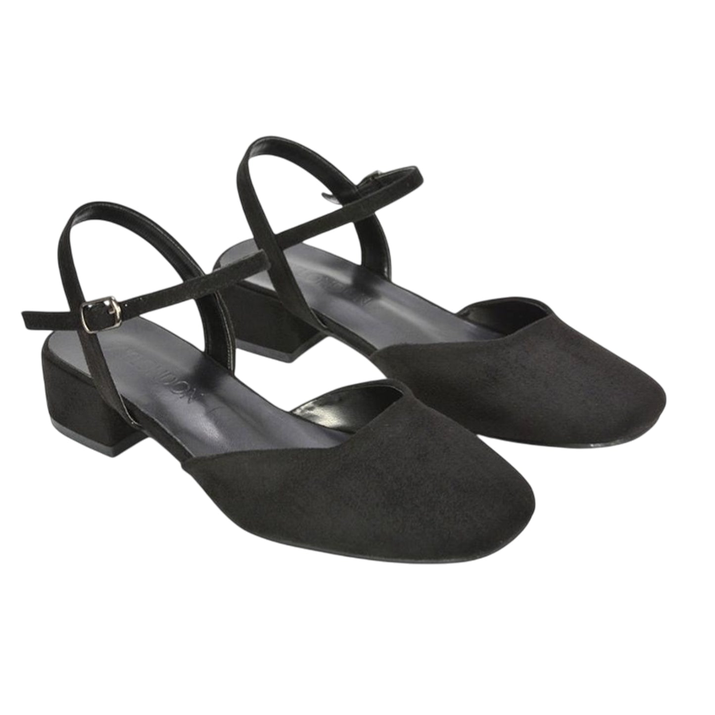 Jet Black - Lifestyle - XY London Womens-Ladies Hilary Strappy Low Heel Court Shoes