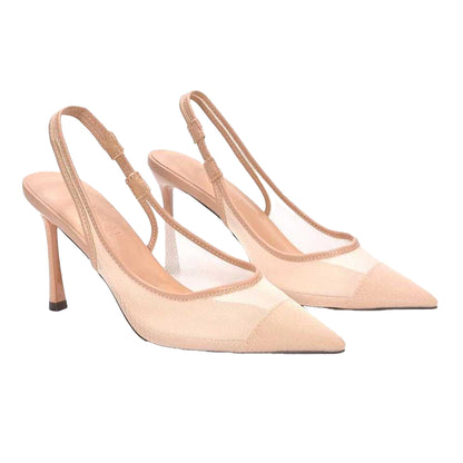 Nude - Lifestyle - XY London Womens-Ladies Mesh Sling Back Court Shoes
