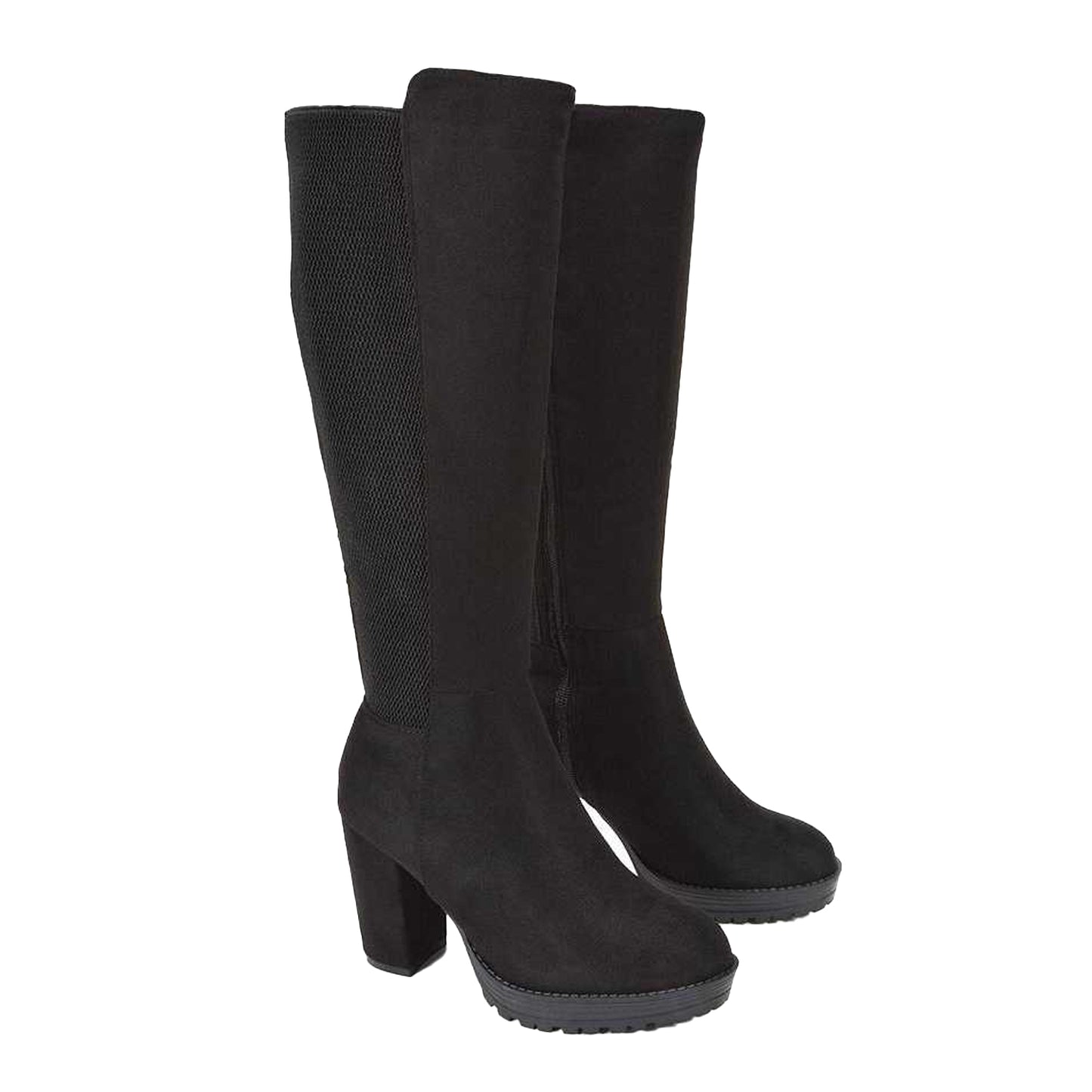Jet Black - Lifestyle - XY London Womens-Ladies Knee-High Boots