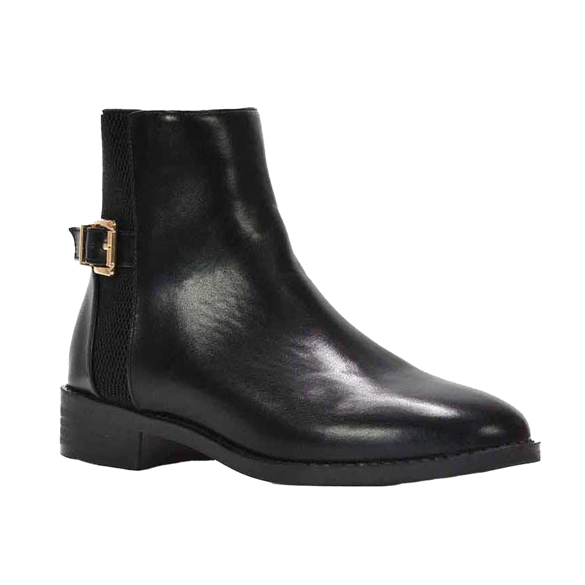 Black - Front - XY London Womens-Ladies Ailany Block Heel Chelsea Boots