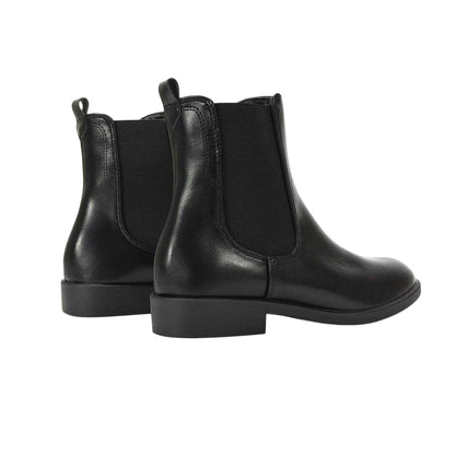 Black - Back - XY London Womens-Ladies Nala Flat Heel Pull-On Chelsea Boots