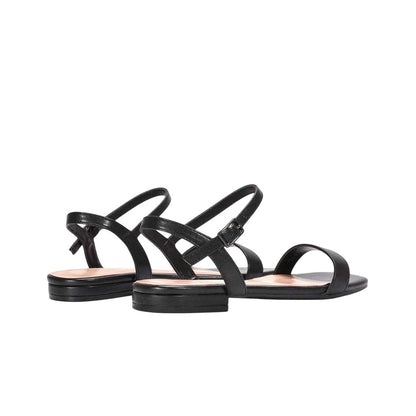 Black - Back - XY London Womens-Ladies Hallie Ankle Strap Sandals