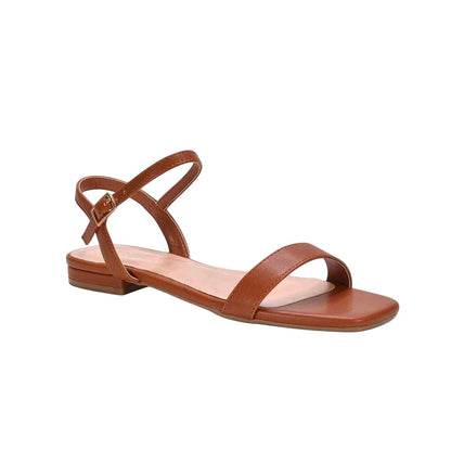 Brown - Lifestyle - XY London Womens-Ladies Hallie Ankle Strap Sandals