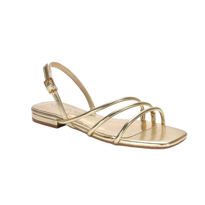 Metallic Gold - Lifestyle - XY London Womens-Ladies Mary Patent Square Toe Sandals