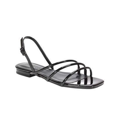 True Black - Lifestyle - XY London Womens-Ladies Mary Patent Square Toe Sandals